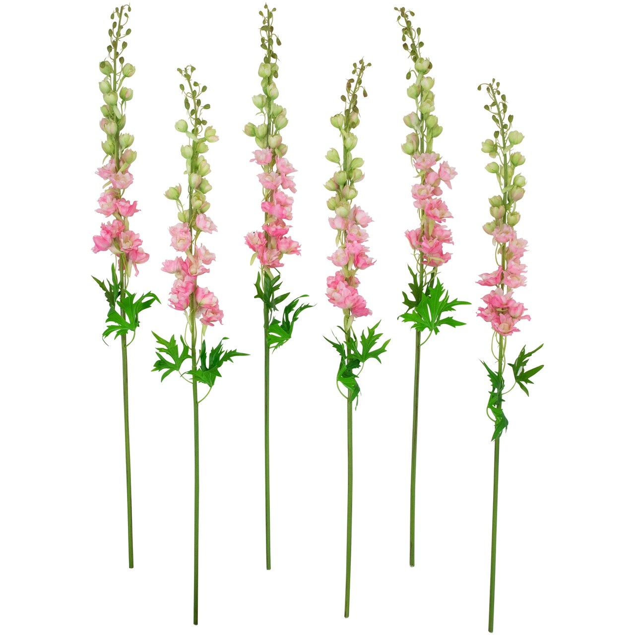 Northlight Real Touch™ Pink Delphinium Artificial Floral Stems, Set of 6 - 40"